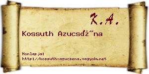 Kossuth Azucséna névjegykártya